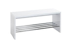 HAKU Möbel Schuhbank aus MDF kratzunempfindlich in Weiss in Chrom, Weiss