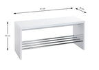 HAKU Möbel Schuhbank aus MDF kratzunempfindlich in Weiss in Chrom, Weiss