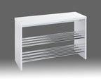 HAKU Möbel Schuhbank aus MDF kratzunempfindlich in Chrom, Weiss