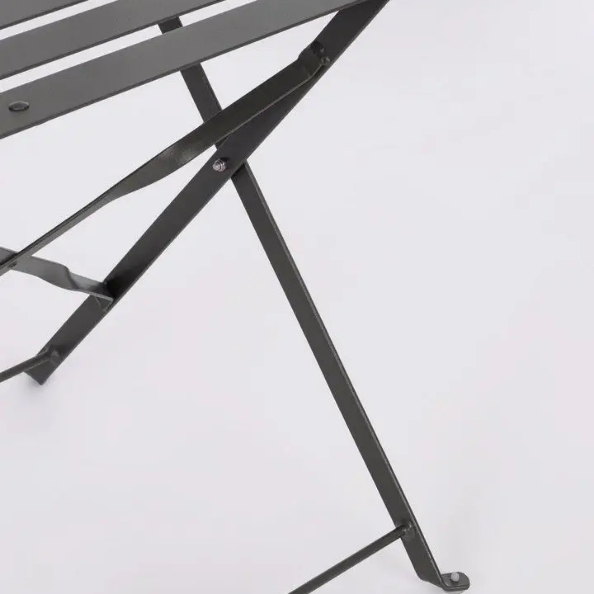 Bistro Set Austin anthrazit - modernes 3er Gartenmöbel Set mit Tisch und Stühlen in Anthrazitgrau