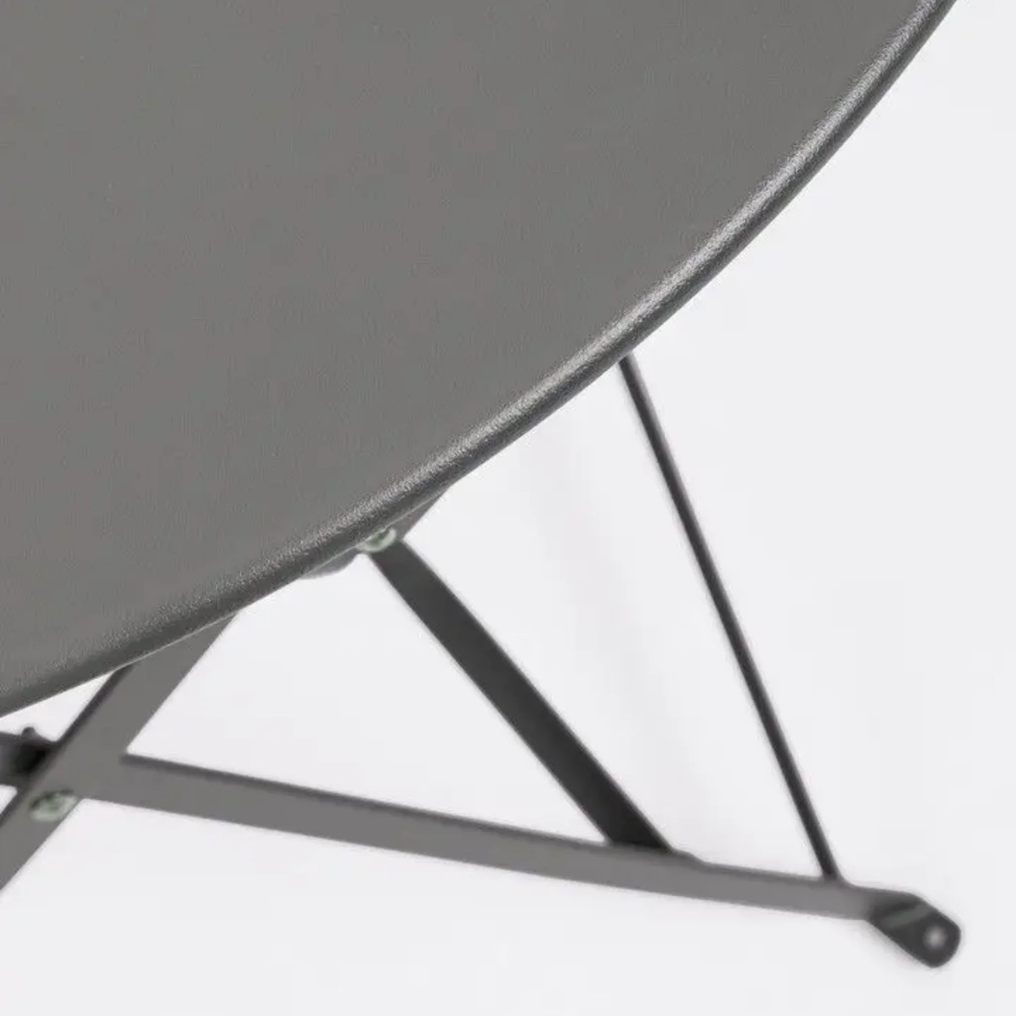 Bistro Set Austin anthrazit - modernes 3er Gartenmöbel Set mit stapelbaren Stühlen und Tisch