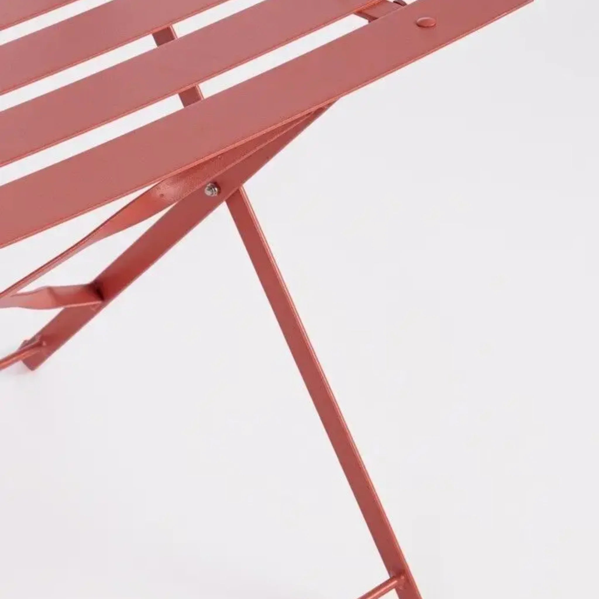 Bistro Set Austin Terrakotta 3er Set - modernes Gartenmöbel-Set mit stapelbaren Stühlen und Tisch