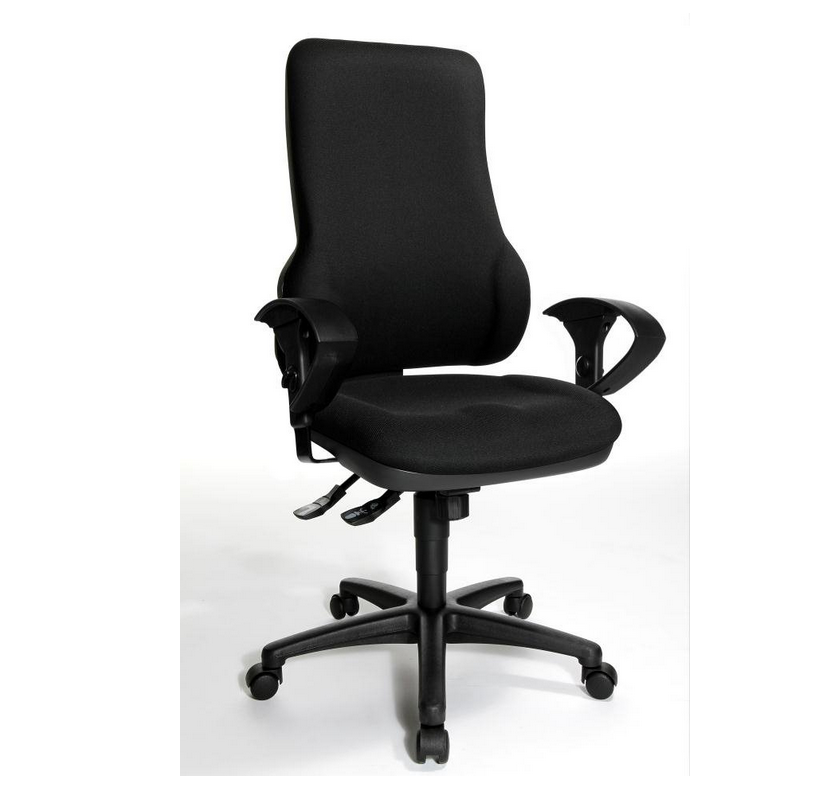 Chaise de bureau ergonomique, noire – réglable en hauteur