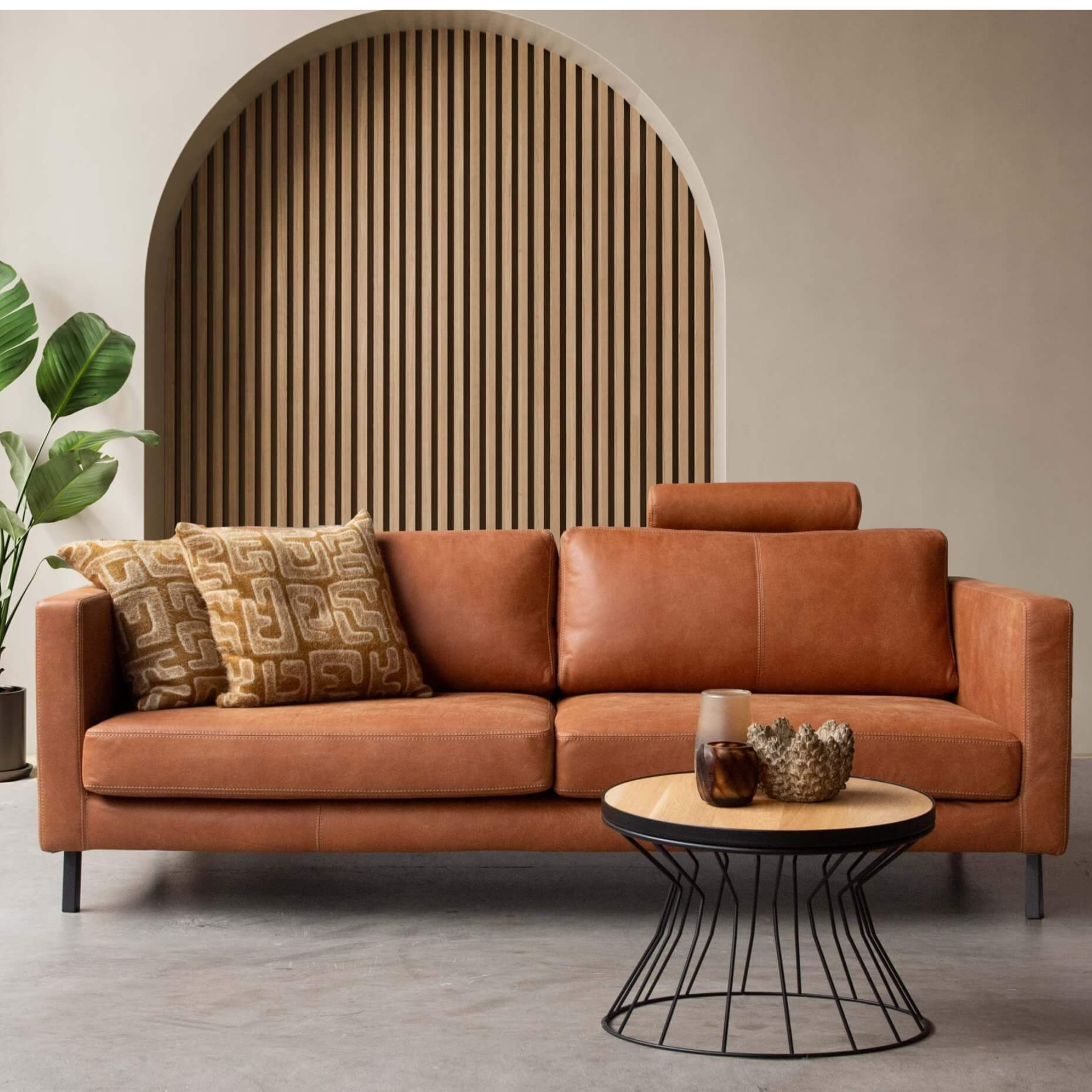 Canapé en cuir, 3,5 places