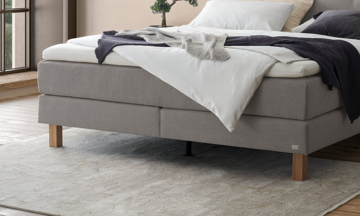 Hasena Solara Boxspringbett – 140 x 200 cm, Elegance-Top, Pace sand