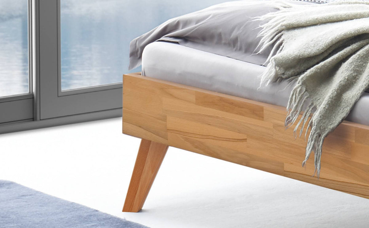 Hasena Ancona Bettgestell – 100 x 200 cm, 25 cm, MDF weiss deckend, lackiert