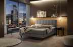 Hasena Ambra Boxspringbett – 140 x 200 cm, Lovely-Top, Pace grey