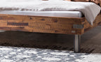 Hasena Duno Massivholzbett – 100 x 200 cm, 20 cm, Akazie Vintage grey, lackiert