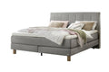 Hasena Reina Boxspringbett – 140 x 200 cm, Glamour-Top, Monet steel