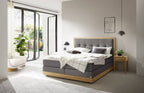 Hasena Alba Boxspringbett mit Stauraum – 160 x 200 cm, Lovely-Top, Pace grey