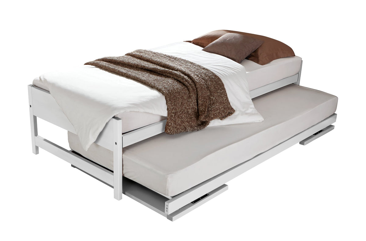 Hasena Lido Oberbett Gästebett – Star U, MDF weiss deckend, lackiert