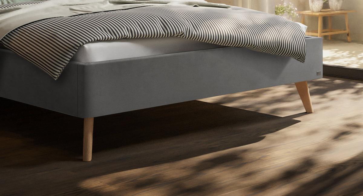 Hasena Reyes Polsterbett – 160 x 200 cm, 20 cm, Pace light grey