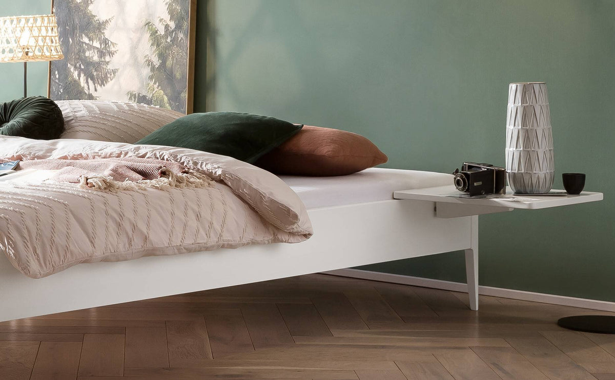 Hasena Pieve Bettgestell – 160 x 200 cm, 20 cm, MDF weiss deckend, lackiert