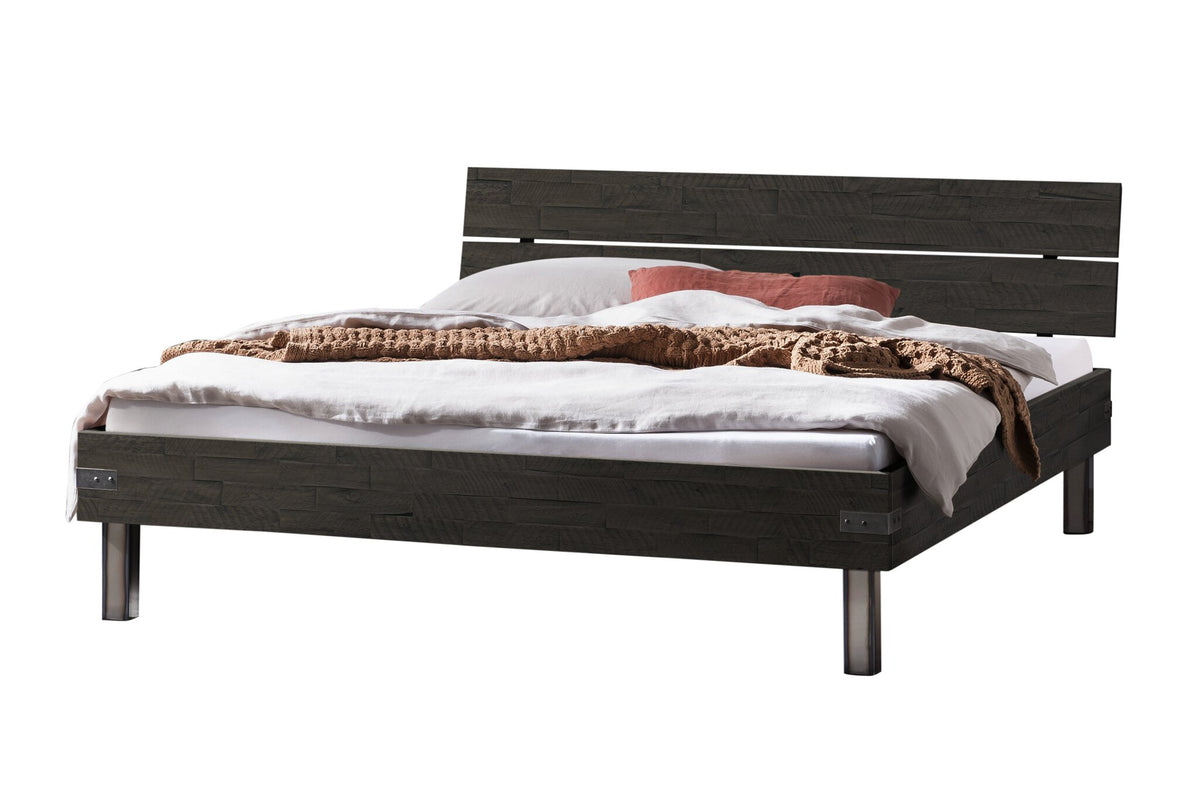 Hasena Duno Massivholzbett – 90 x 200 cm, 20 cm, Akazie Vintage grey, lackiert