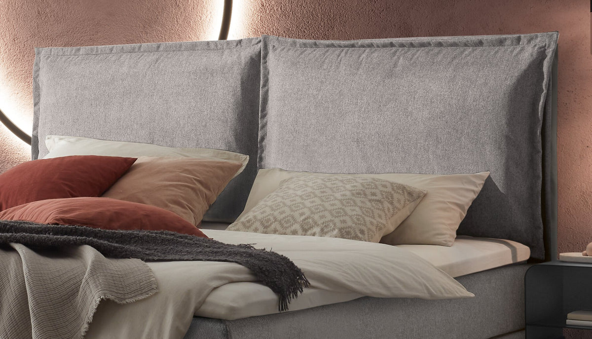 Hasena Celina Boxspringbett – 140 x 200 cm, Elegance-Top, Pace grey