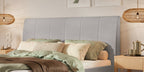 Hasena Elisa Polsterbett – 160 x 200 cm, Fusshöhe 20 cm, Eiche bright, geölt, Pace grey
