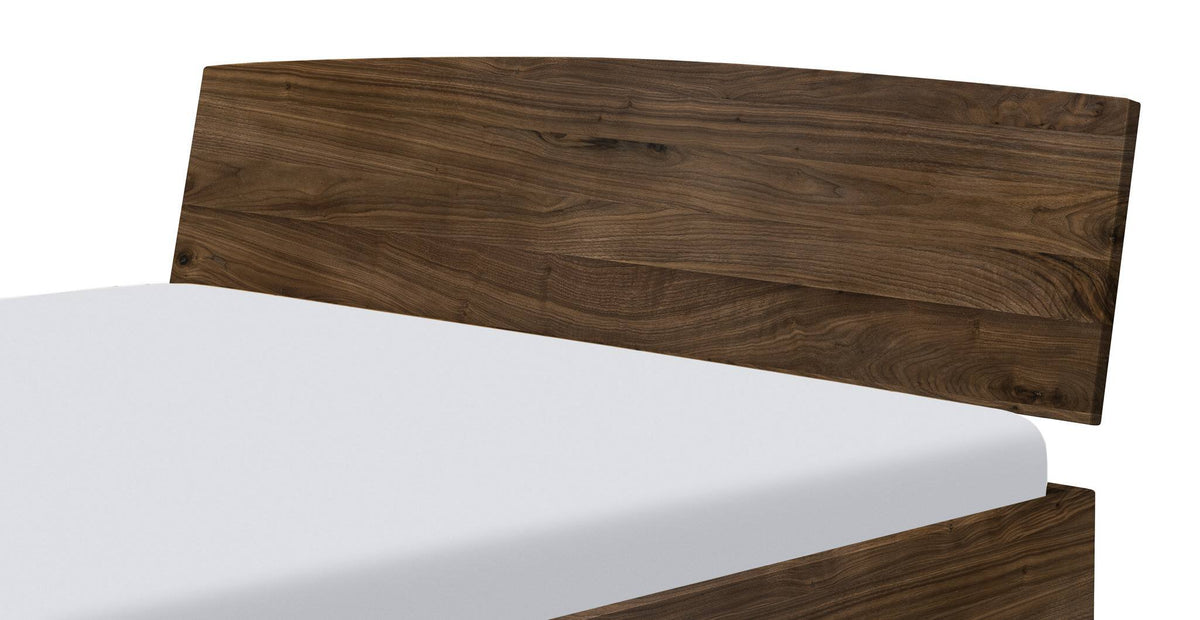 Hasena Montello Massivholz-Kopfteil – 120 cm, Nussbaum, geölt