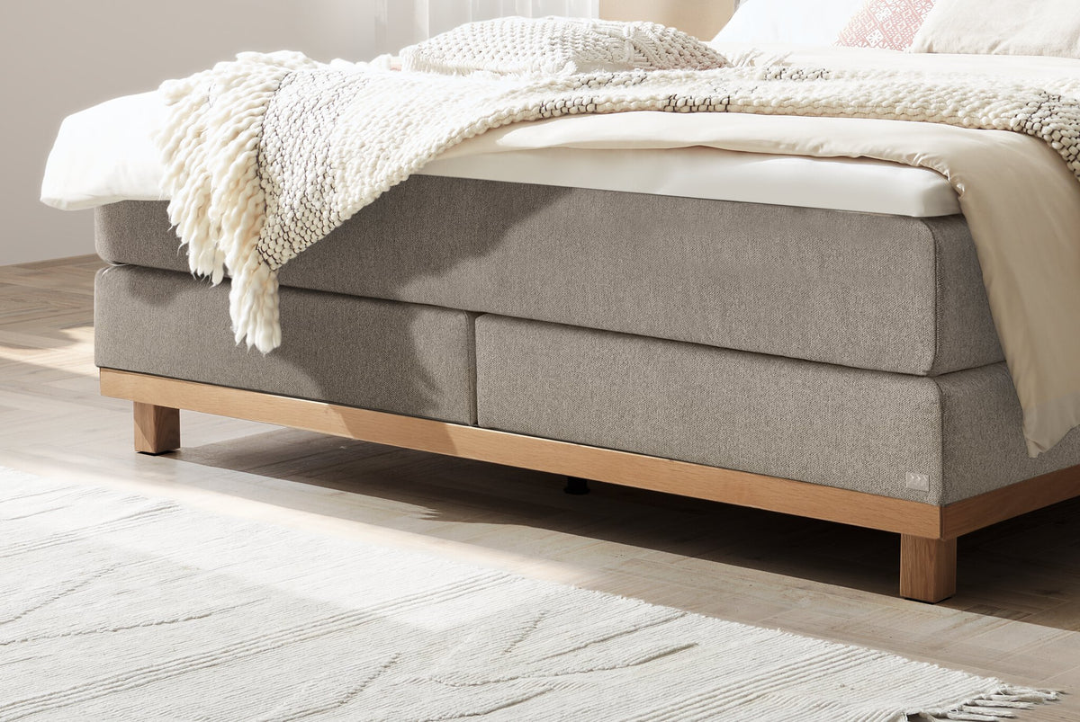 Hasena Zamora Boxspringbett – 140 x 200 cm, Elegance-Top, Pace sand