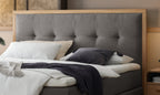 Hasena Solara Boxspringbett – 160 x 200 cm, Glamour-Top, Monet steel