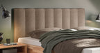Hasena Donata Massivholzbett mit Polsterkopfteil – 160 x 200 cm, Fusshöhe 20 cm, Nussbaum, geölt, Pace grey