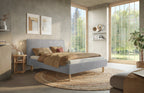 Hasena Leonor Polsterbett – 140 x 200 cm, 25 cm, Pace light grey
