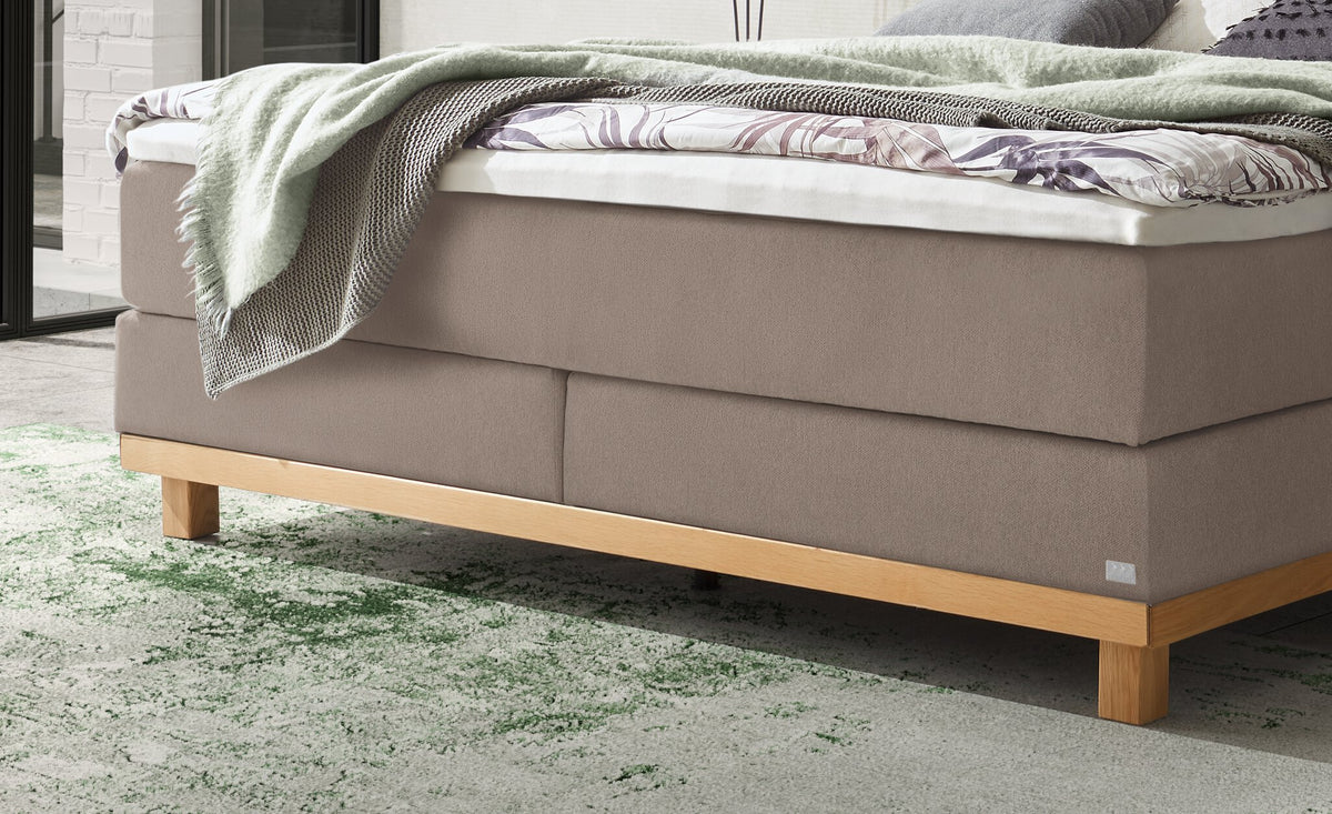 Hasena Cecilia Boxspringbett – 160 x 200 cm, Glamour-Top, Pace sand