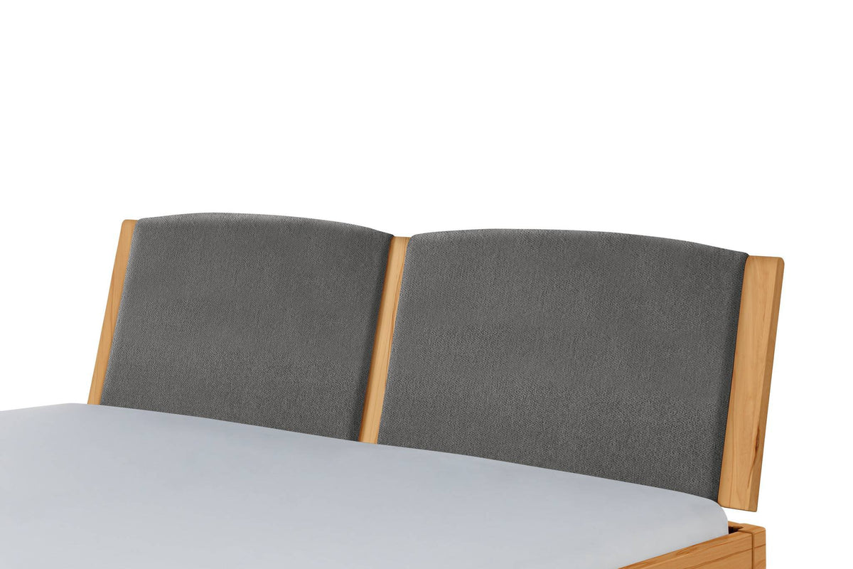 Hasena Comfy Polsterkopfteil – 140 cm, Wildbuche natur, geölt, 841-Pace grey