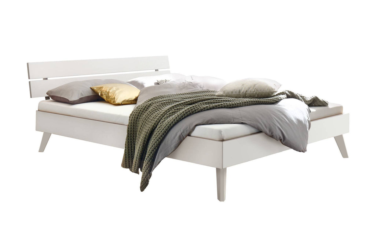 Hasena Ortona Bettgestell – 90 x 200 cm, 20 cm, MDF weiss deckend, lackiert