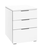 Hasena Trio Nachttisch – montiert, Weiss, Weiss