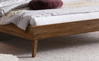 Hasena Simone Bett mit Polsterkopfteil – 160 x 200 cm, Fusshöhe 25 cm, MDF weiss deckend, lackiert, Pace grey