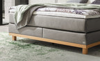 Hasena Cecilia Boxspringbett – 140 x 200 cm, Elegance-Top, Pace light grey