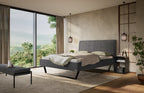Hasena Juliana Polsterbett – 140 x 200 cm, 25 cm, Pace grey