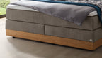 Hasena Pedrosa Boxspringbett mit Stauraum – 180 x 200 cm, Glamour-Top, Pace grey
