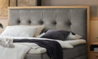 Hasena Solara Boxspringbett – 140 x 200 cm, Elegance-Top, Monet steel