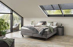 Hasena Julieta Boxspringbett – 140 x 200 cm, Lovely-Top, Monet steel