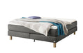 Hasena Carlota Boxspringbett – 140 x 200 cm, Glamour-Top, Monet steel