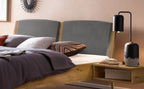 Hasena Pistoia Bett mit Polsterkopfteil – 160 x 200 cm, 25 cm, Wildbuche natur, geölt