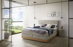 Hasena Pedrosa Boxspringbett mit Stauraum – 160 x 200 cm, Elegance-Top, Pace light grey