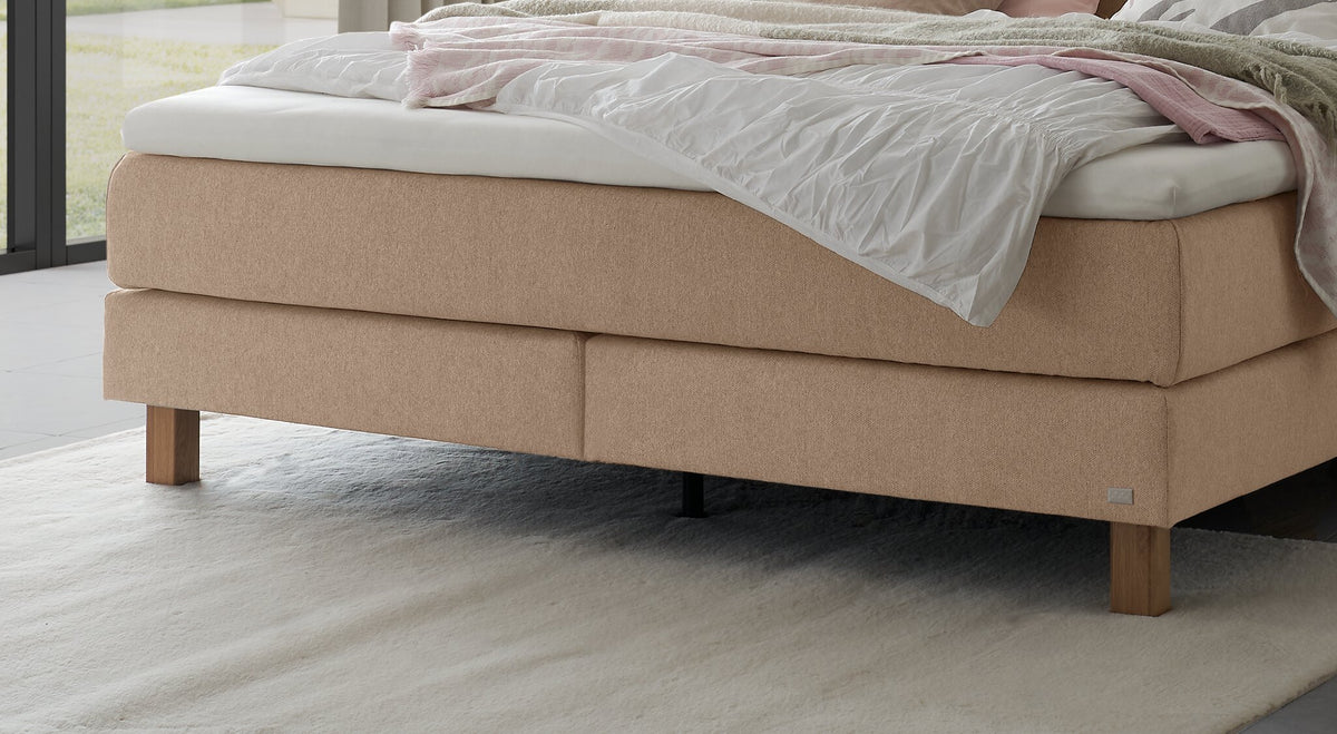 Hasena Reina Boxspringbett – 160 x 200 cm, Glamour-Top, Pace sand