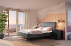 Hasena Camila Polsterbett – 160 x 200 cm, Monet steel