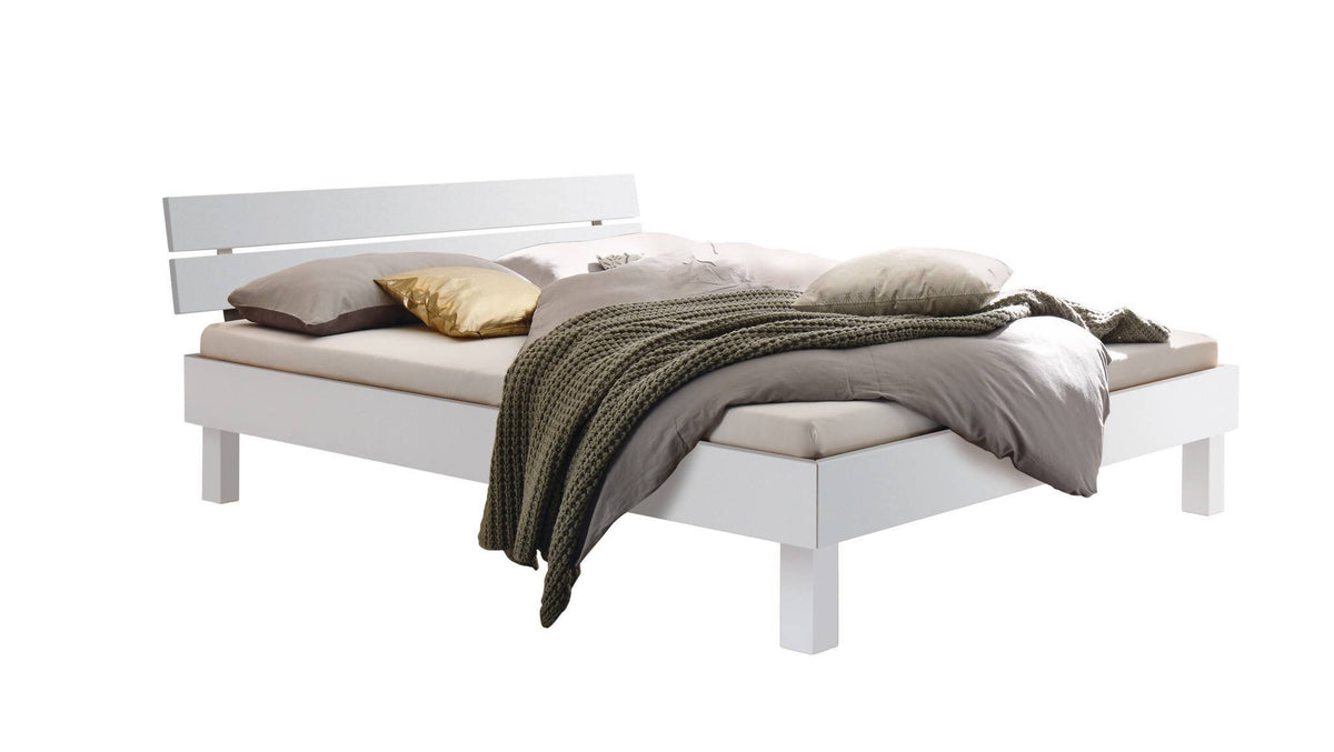 Hasena Prato Bettgestell – 90 x 200 cm, 20 cm, MDF weiss deckend, lackiert