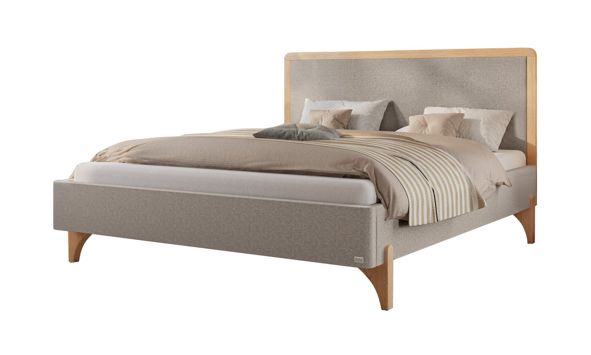 Hasena Aurelia Polsterbett – 140 x 200 cm, 20 cm, Pace light grey