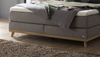 Hasena Stefania Boxspringbett – 160 x 200 cm, Glamour-Top, Pace light grey