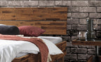 Hasena Aloa Massivholzbett – 100 x 200 cm, 20 cm, Akazie Vintage brown, lackiert