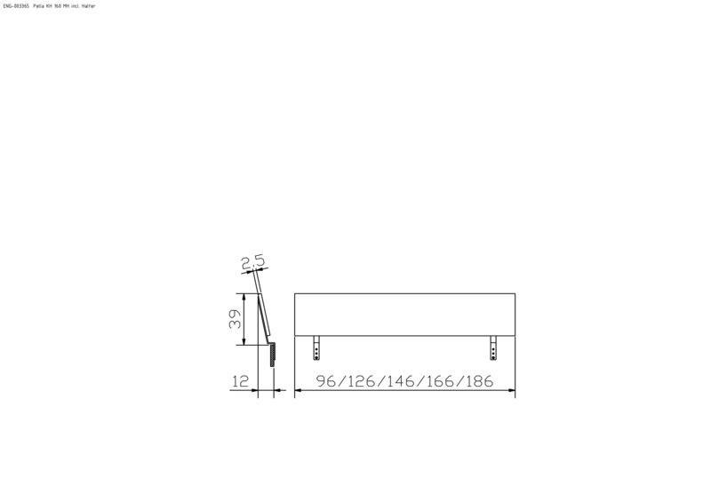 Hasena Pella Kopfteil – 160 cm, MDF weiss deckend, lackiert