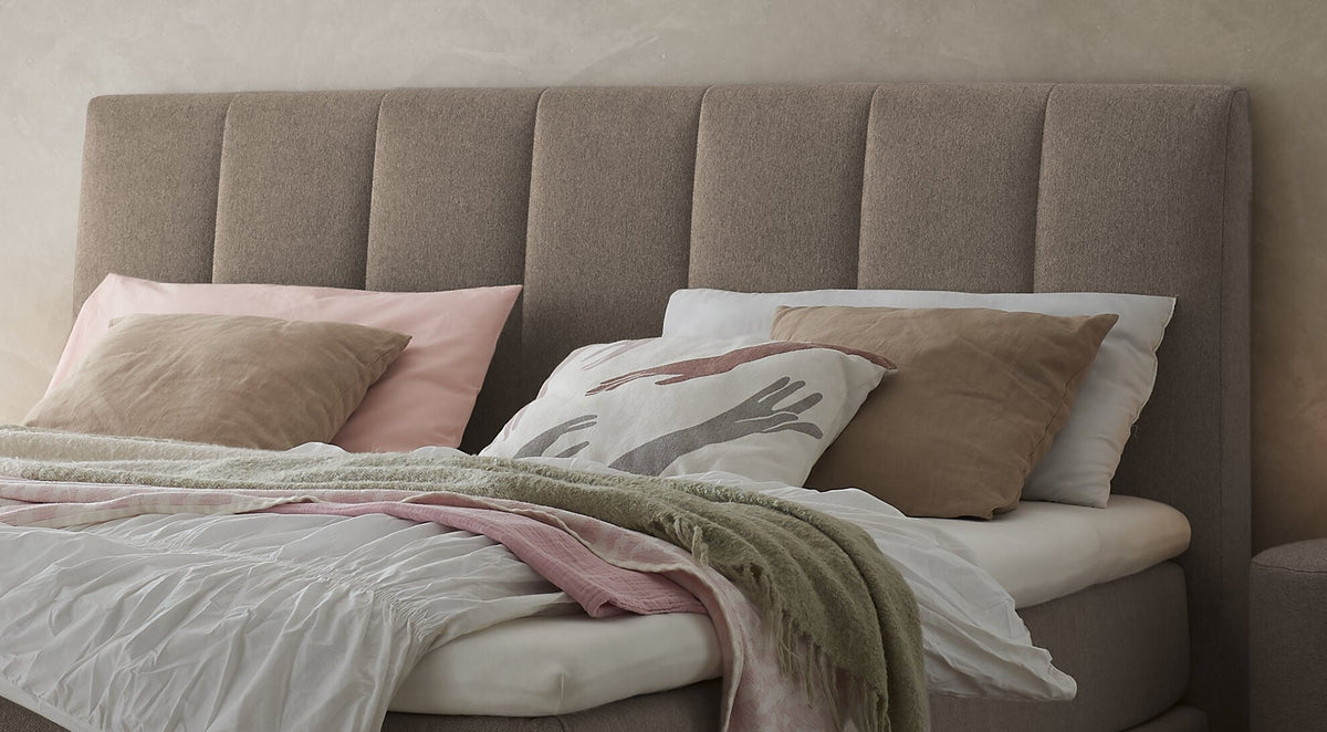 Hasena Reina Boxspringbett – 160 x 200 cm, Glamour-Top, Monet steel