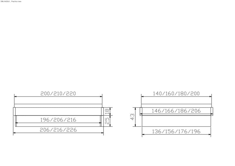 Hasena Practico-Rono Box 25 Bettschublade – 160 x 200 cm, 2 sektorig, Weiss, Buche weiss deckend, lackiert