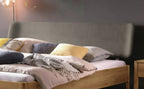 Hasena Pienza Bett mit Polsterkopfteil – 160 x 200 cm, 25 cm, Wildbuche natur, geölt