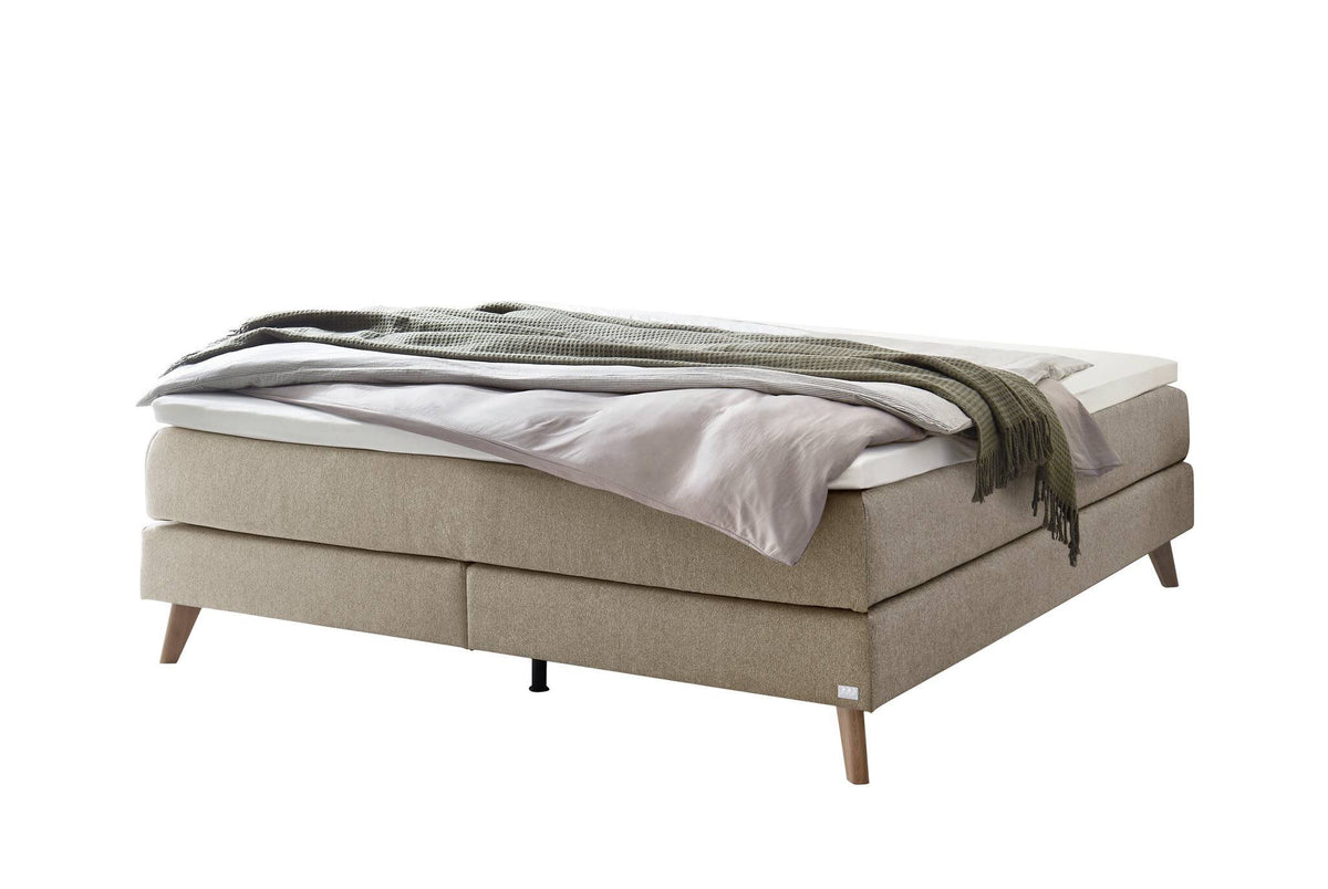 Hasena Beatriz Boxspringbett – 140 x 200 cm, Glamour-Top, Pace sand