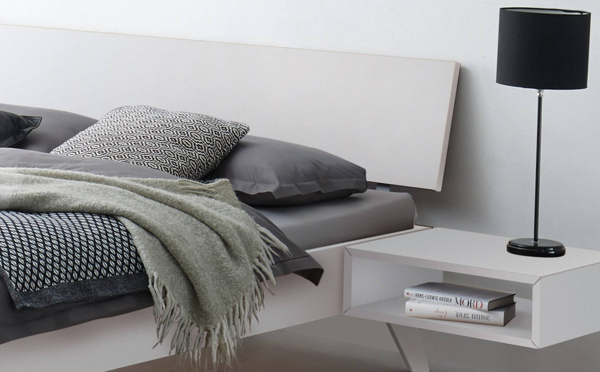 Hasena Ancona Bettgestell – 100 x 200 cm, 20 cm, MDF weiss deckend, lackiert